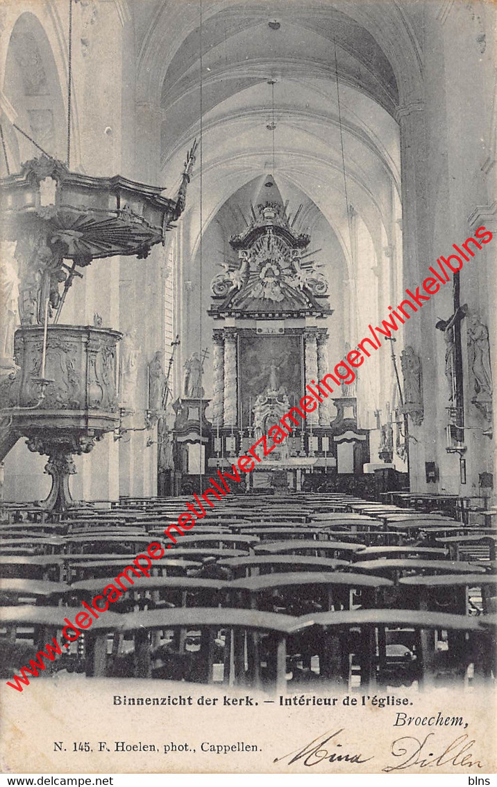 Binnenzicht Der Kerk - F. Hoelen 145 - 1904 - Broechem - Ranst