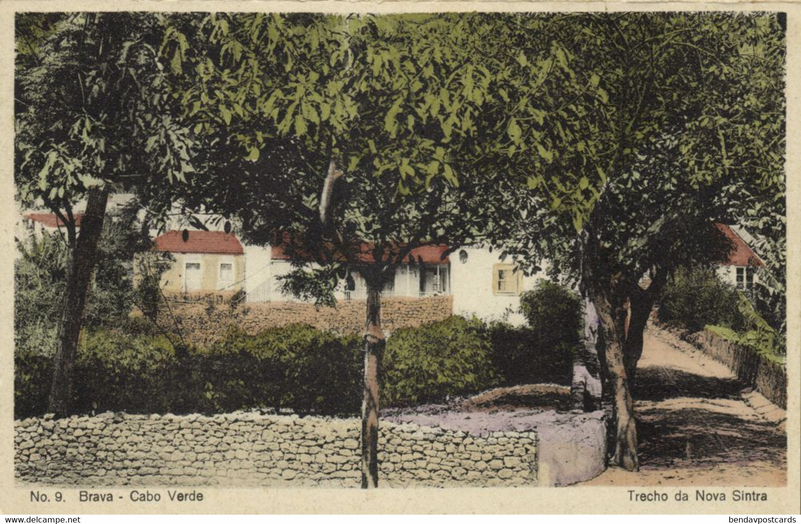 Cape Verde, BRAVA, Trecho Da Nova Sintra (1930s) Postcard - Cap Vert