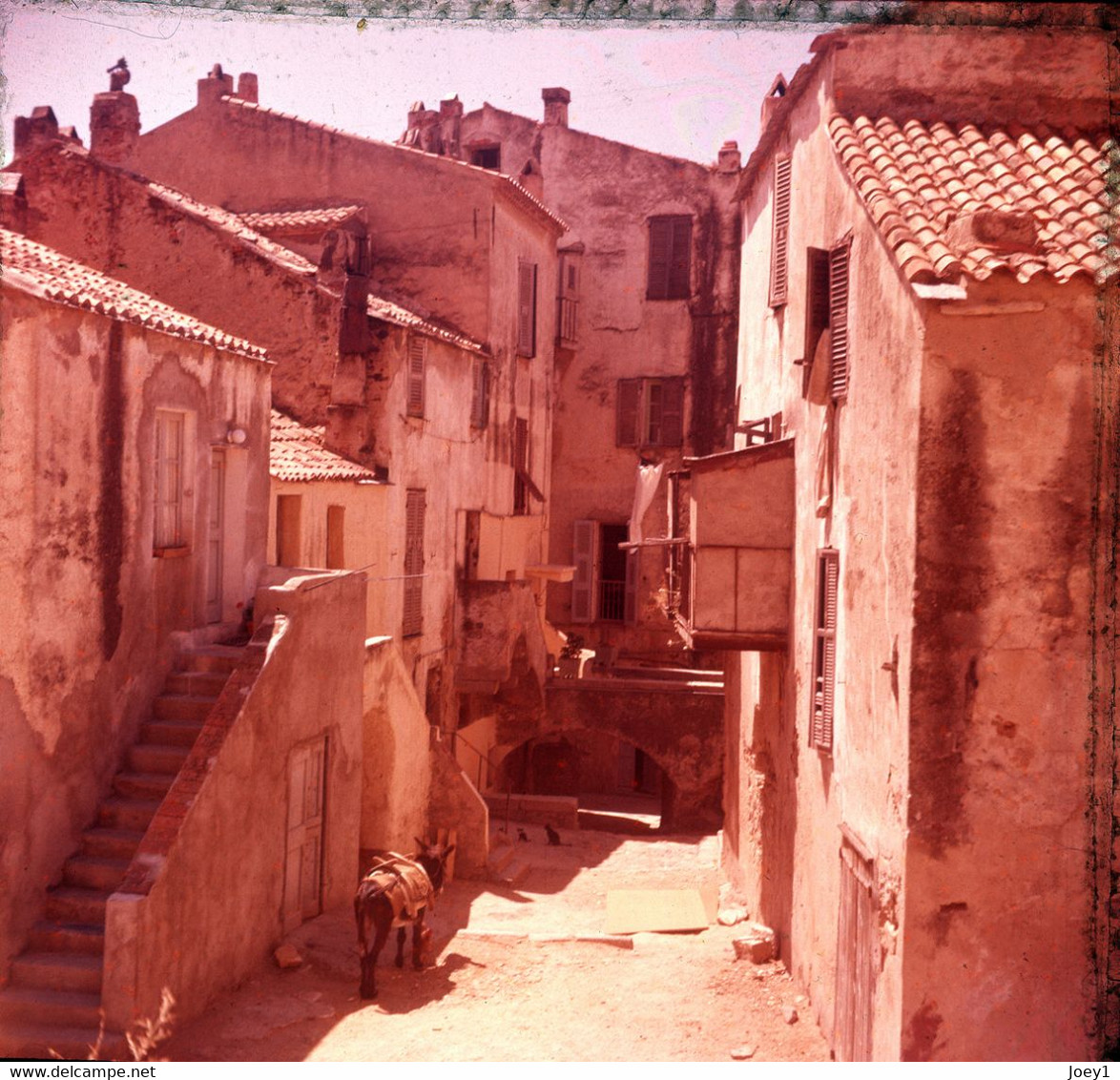 Photo Corse, Rue De Calvi, Vintage Début Années 60 , Format 13/13 - Luoghi