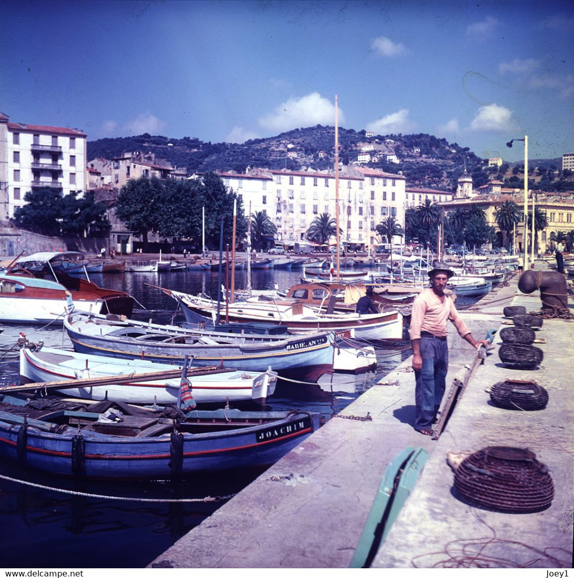 Photo Corse, Sur Le Port, Vintage Début Années 60 , Format 13/13 - Luoghi