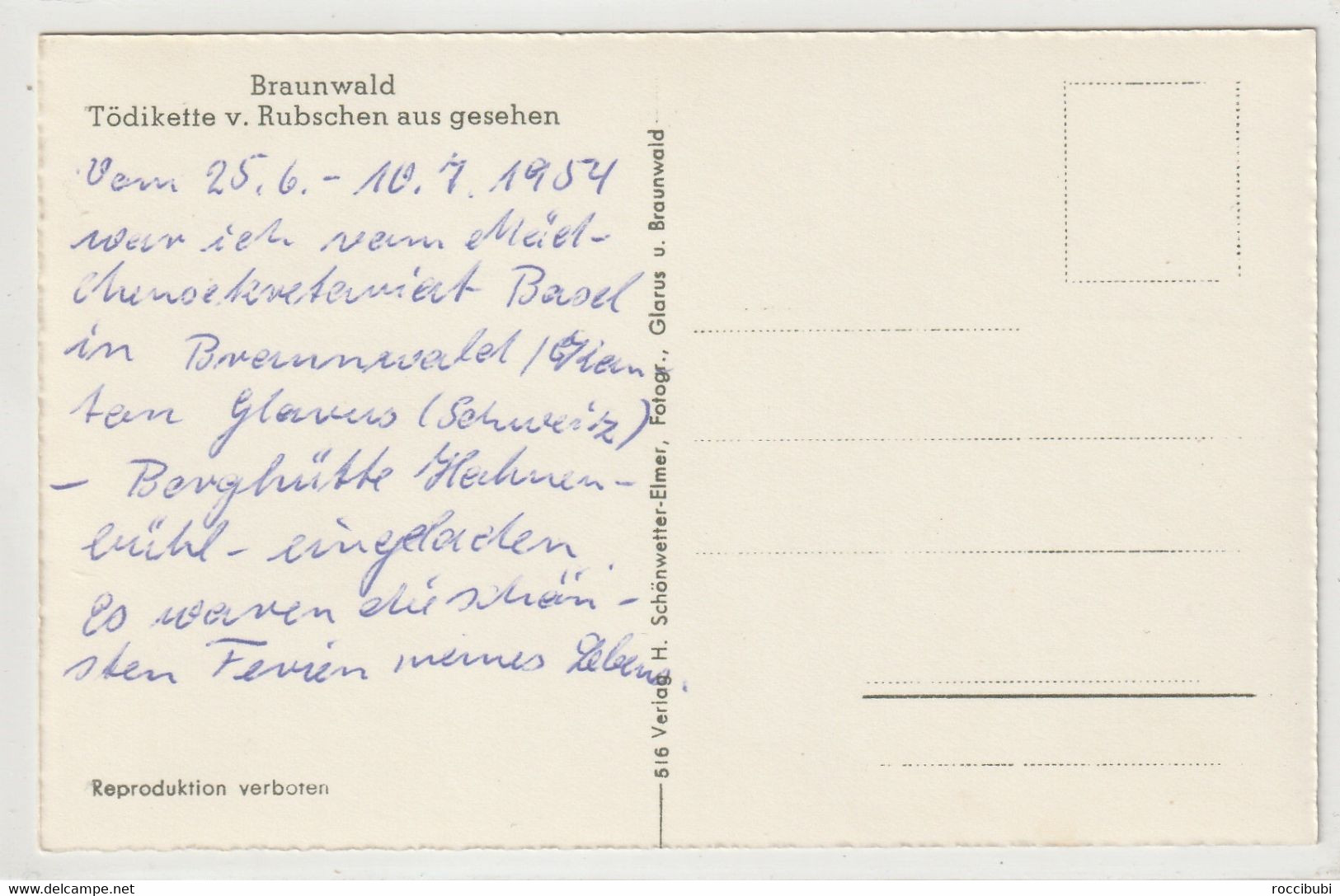 Braunwald, Tödikette V. Rubschen Aus Gesehen, Glarus, Schweiz - Braunwald