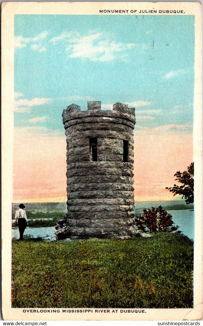 Iowa Dubuque Julien Dubuque Monument 1924 - Dubuque