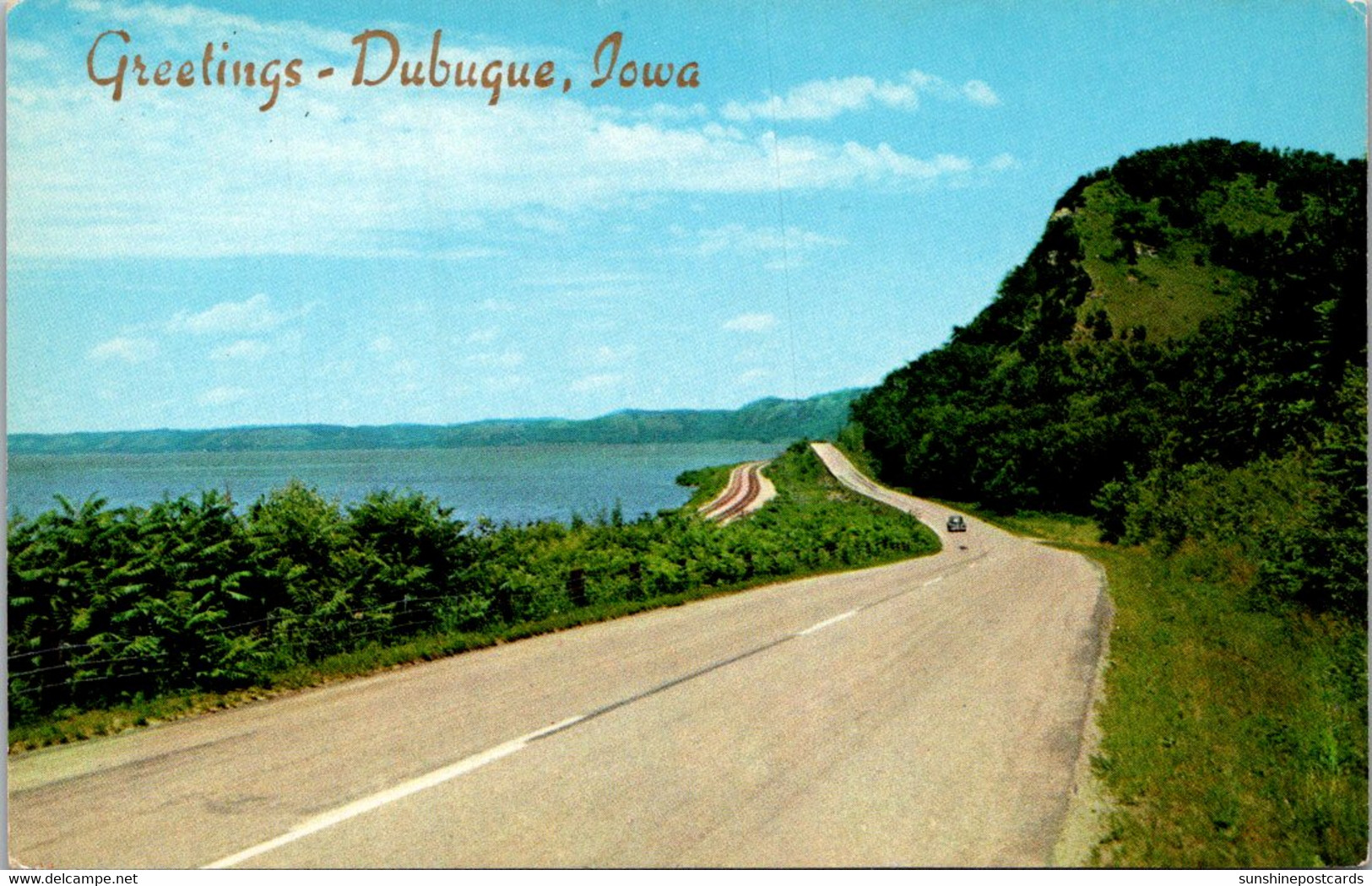 Iowa Dubuque Road Scene Along The Mississippi - Dubuque