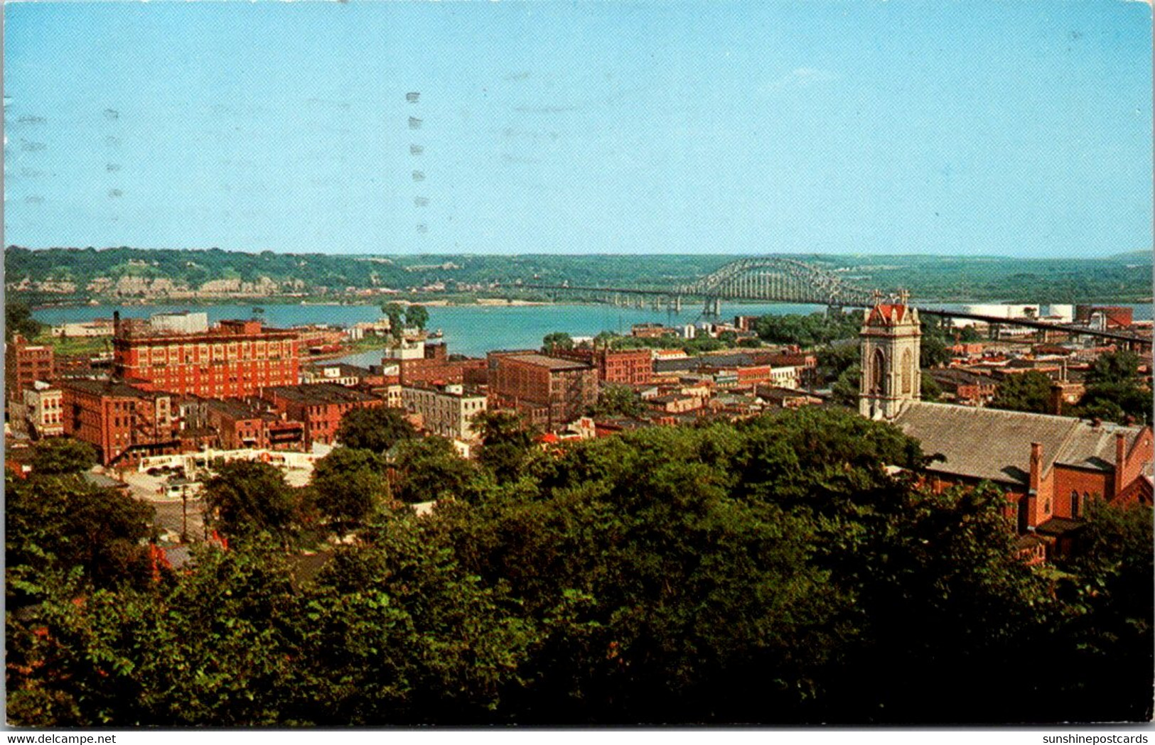 Iowa Dubuque View Taken From Upper Landing Of Cable Car Railway 1962 - Dubuque