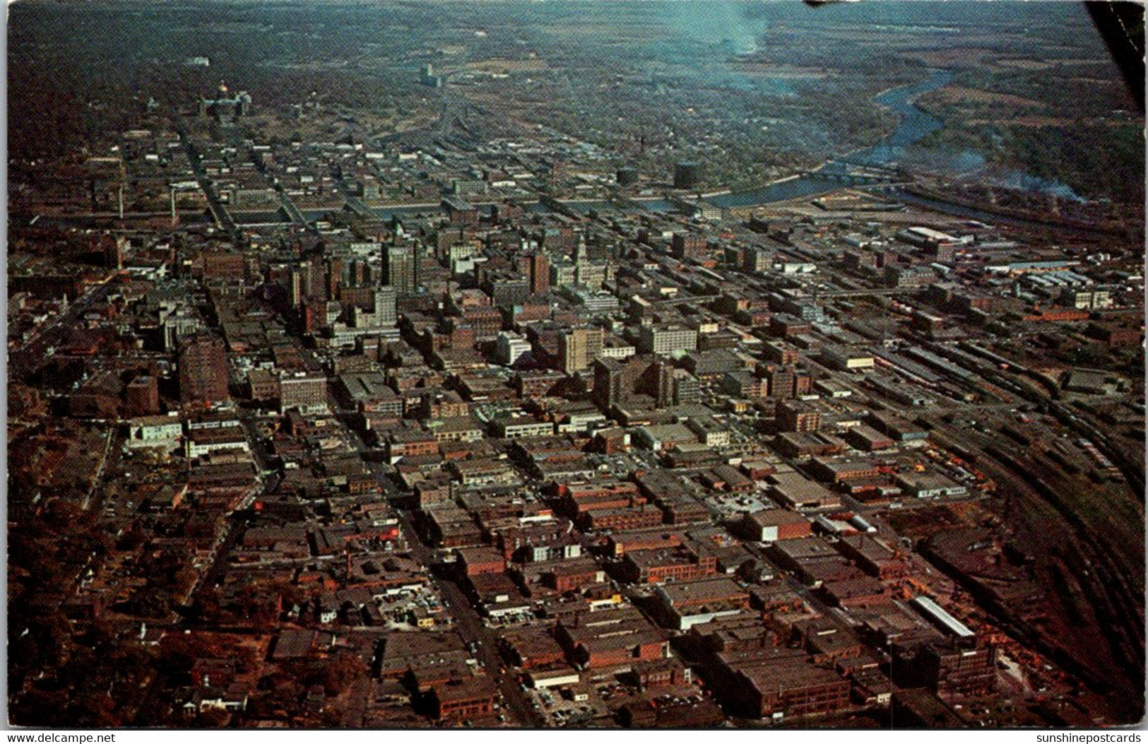 Iowa Des Moines Aerial View Looking East 1962 - Des Moines