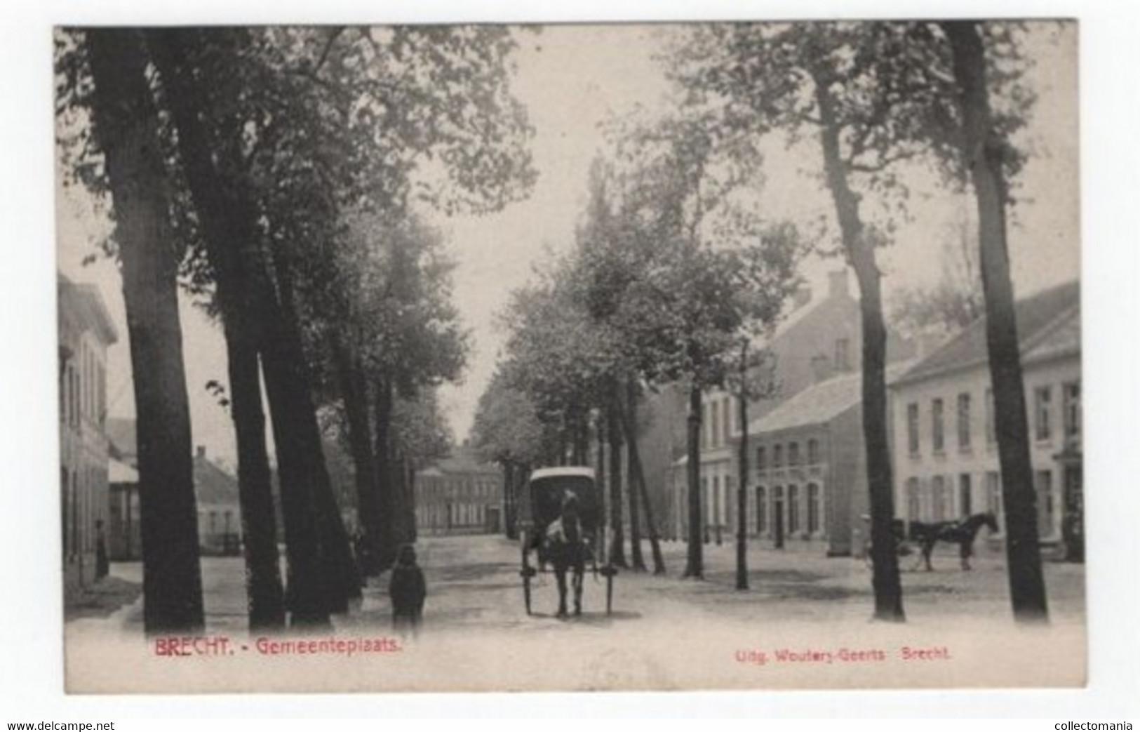 3 Oude Postkaarten Brecht Biest De Valk Estaminet   Gemeenteplaats   Vredesstoet Lessiusstraat 1920 Real Photo - Brecht