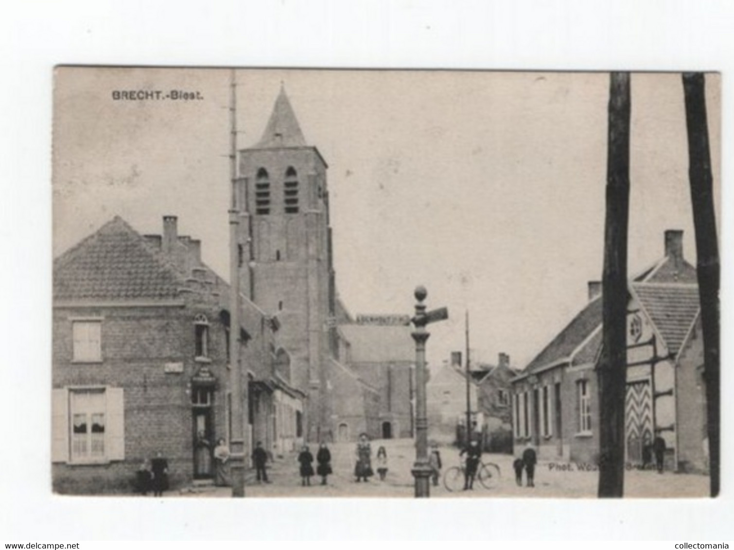 3 Oude Postkaarten Brecht Biest De Valk Estaminet   Gemeenteplaats   Vredesstoet Lessiusstraat 1920 Real Photo - Brecht