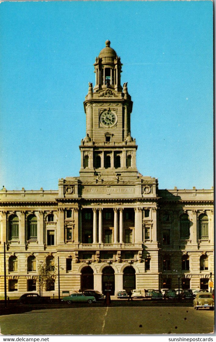 Iowa Des Moines Polk County Court House Looking West From Court Avenue - Des Moines