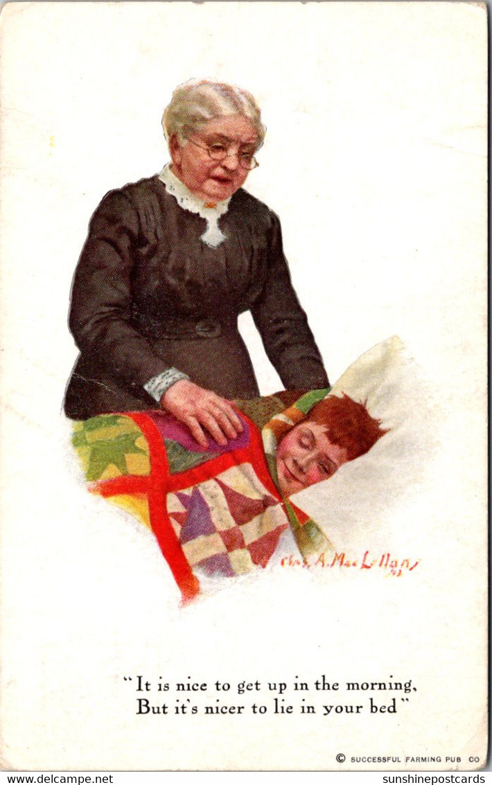 Iowa Des Moines Mother Tucking Boy In Bed Successful Farming Magazine 1917 - Des Moines