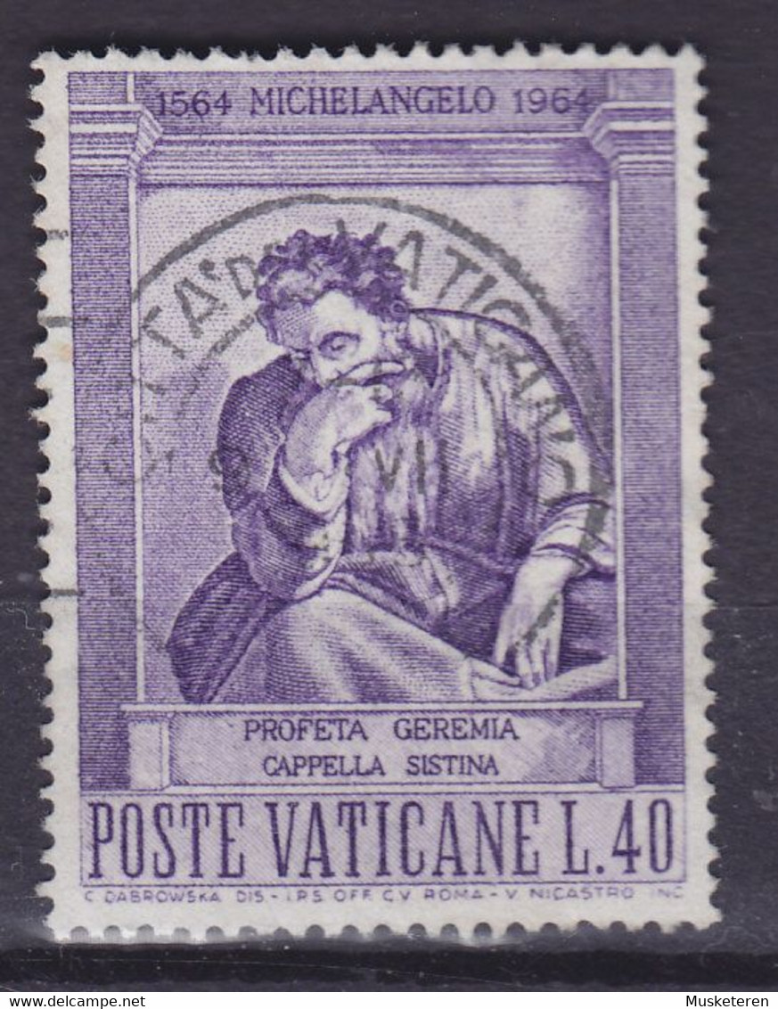 Vatican 1964 Mi. 457, 40L Michelangelo Prophet Jeremias - Oblitérés