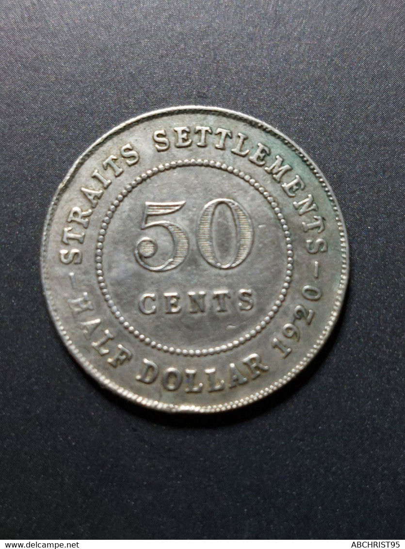 HALF DOLLAR (50 CENTS). 1920 "STRAITS SETTLEMENTS" - Other & Unclassified