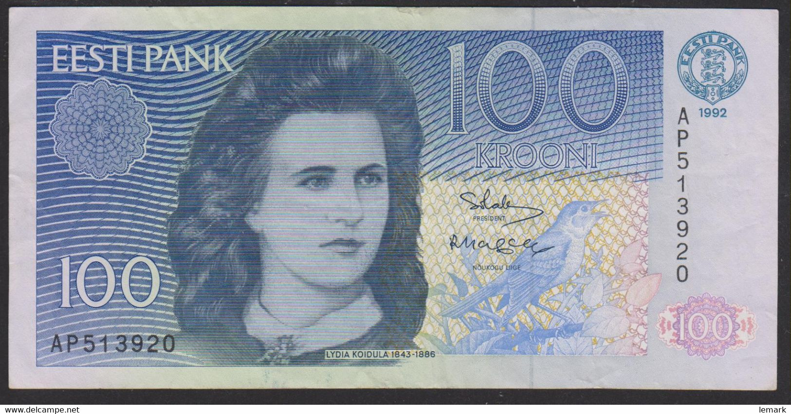 Estonia 100krooni 1992 P74b VF - Estonia