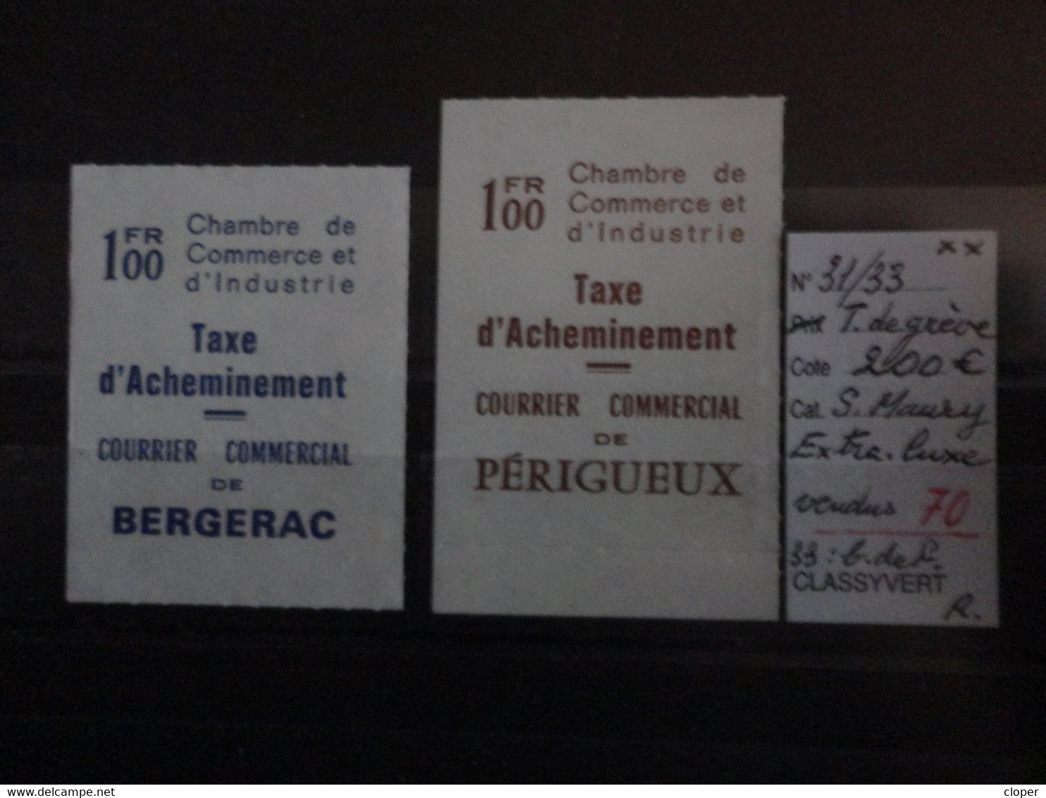 Chambres De Commerce Et D' Industrie De PERIGUEUX Et De BERGERAC - Stamps