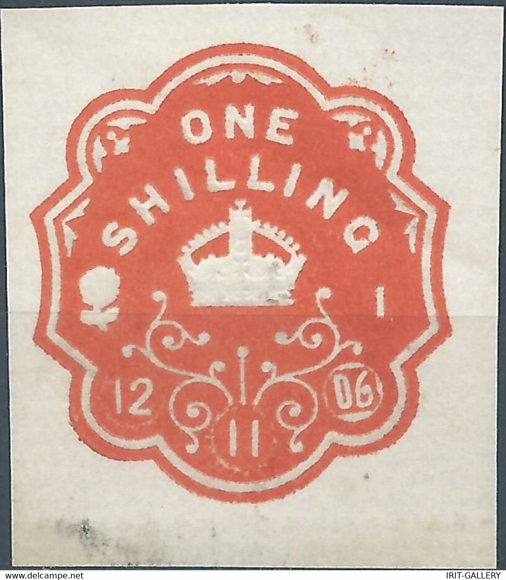 Great Britain-ENGLAND,1911 Tax Fee,1 SHILLING - Revenue Stamps