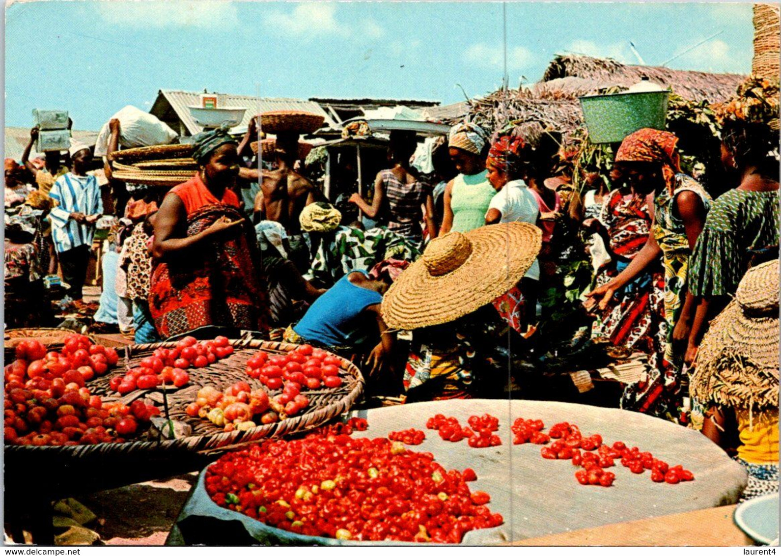 (4 Oø 3) African Market (posted From Cotonou 1976) African Market / Marché Africain - Marchés