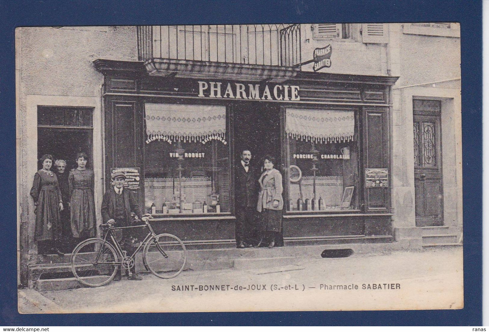 CPA [71] Saône Et Loire > Saint Bonnet De Joux Pharmacie Shop Non Circulé - Other & Unclassified