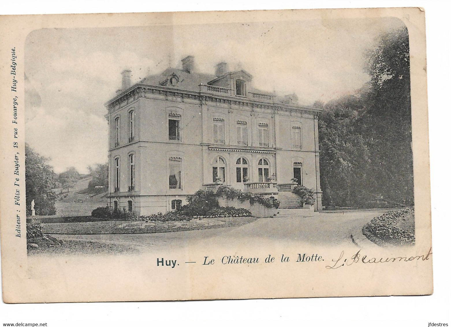 CP Huy Le Château De La Motte A Julie Servais Wasseiges 1902 - Huy