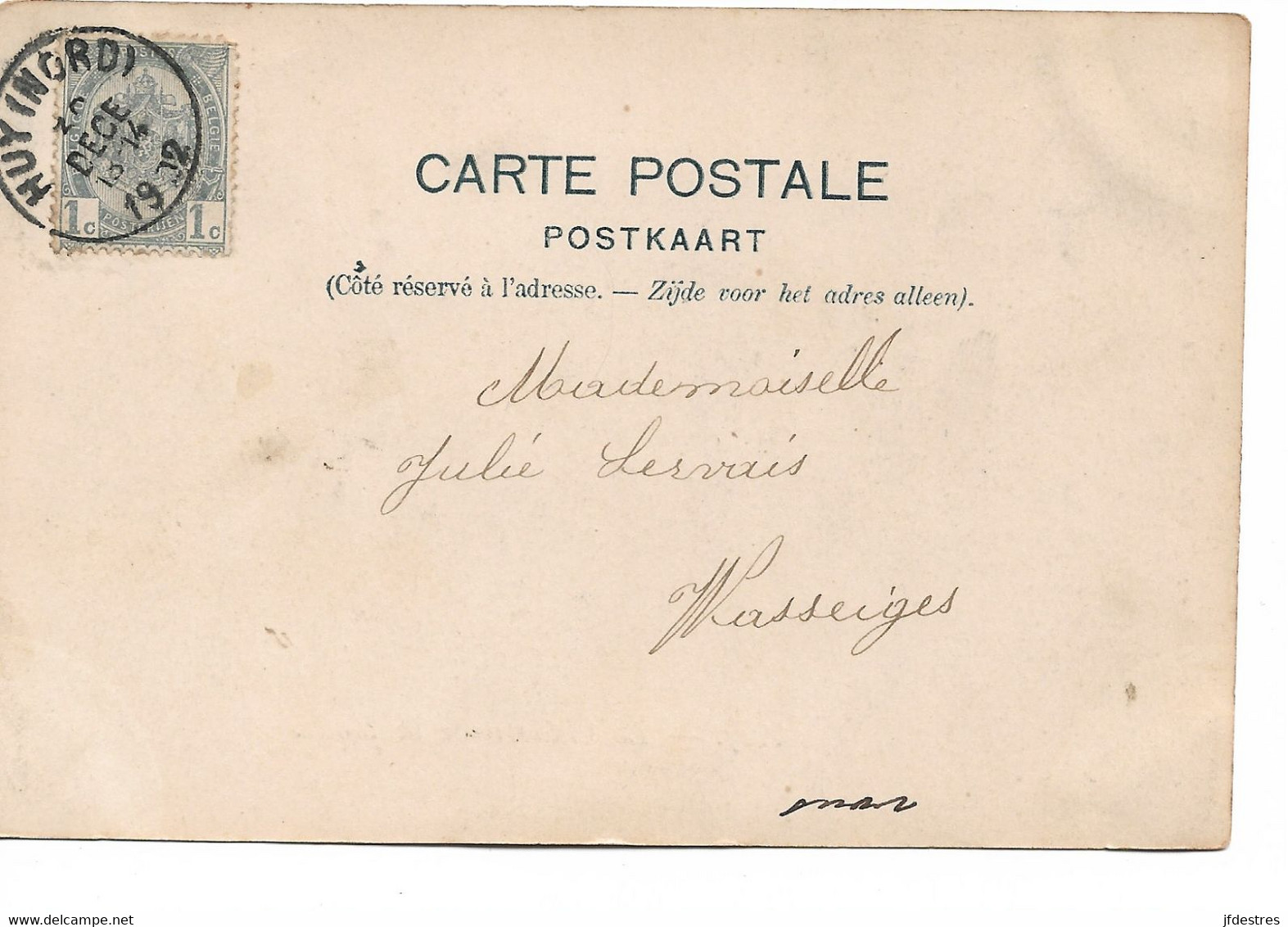 CP Huy Le Château De La Motte A Julie Servais Wasseiges 1902 - Huy