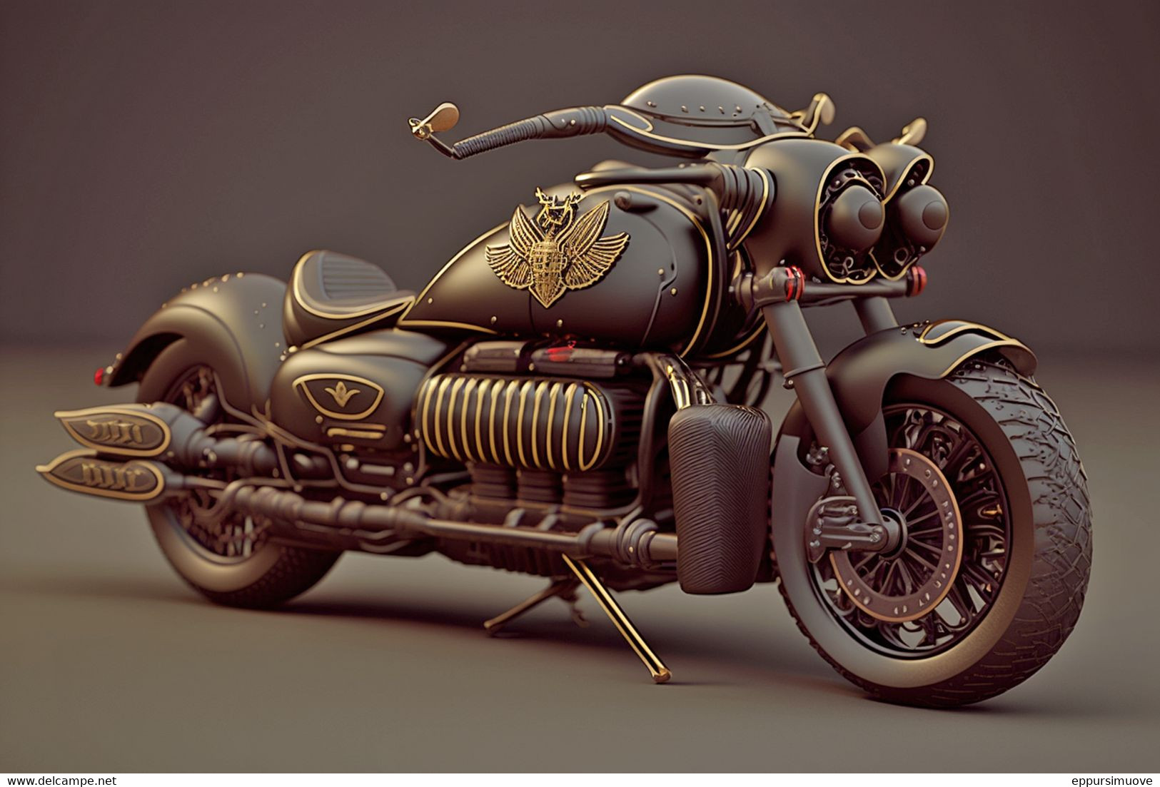 Vue D’artiste. Moto Guzzi Customisée Hybrid Grasshopper Special Edition. Edition Limitée - A45c - Arte Contemporanea