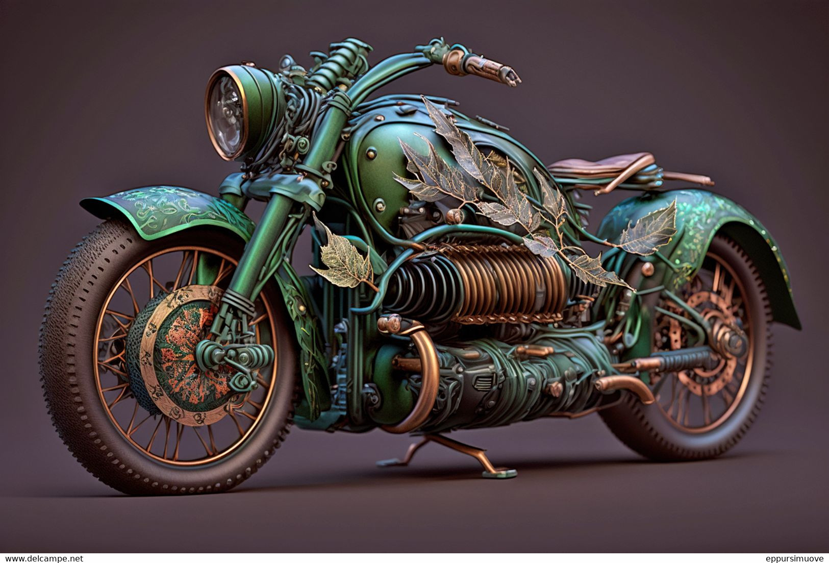 Vue D’artiste. Moto Guzzi Customisée Hybrid Grasshopper Special Edition. Edition Limitée - A666 - Hedendaagse Kunst