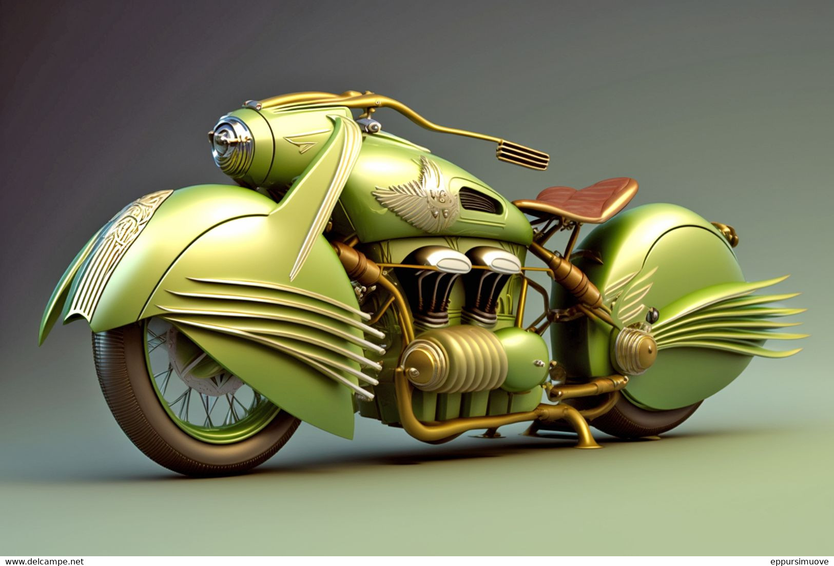 Vue D’artiste. Moto Guzzi Customisée Hybrid Grasshopper Special Edition. Edition Limitée - 88a3 - Zeitgenössische Kunst