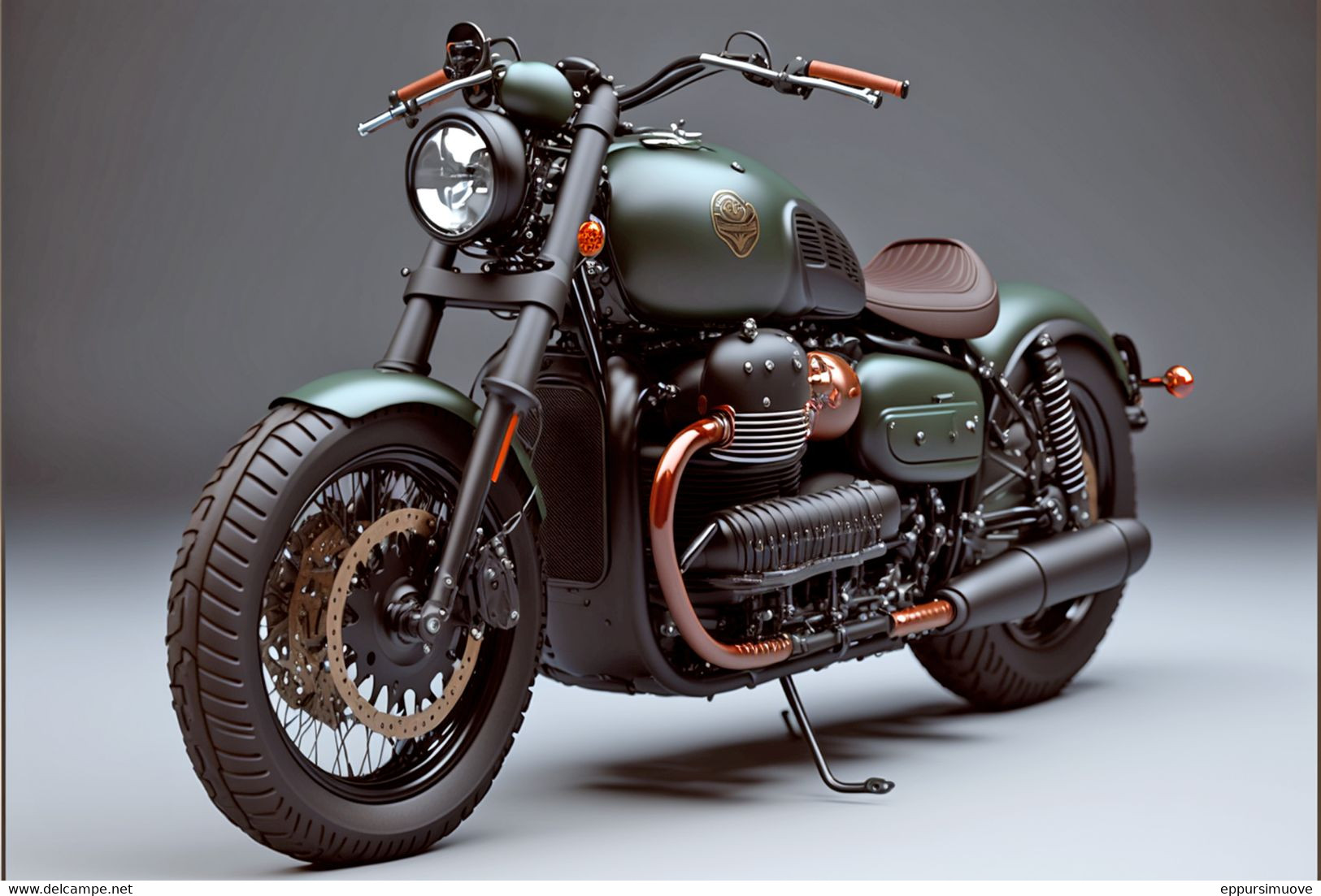 Vue D’artiste. Moto Guzzi  V9 Bobber Customisée. Edition Limitée - 8eb8 - Art Contemporain