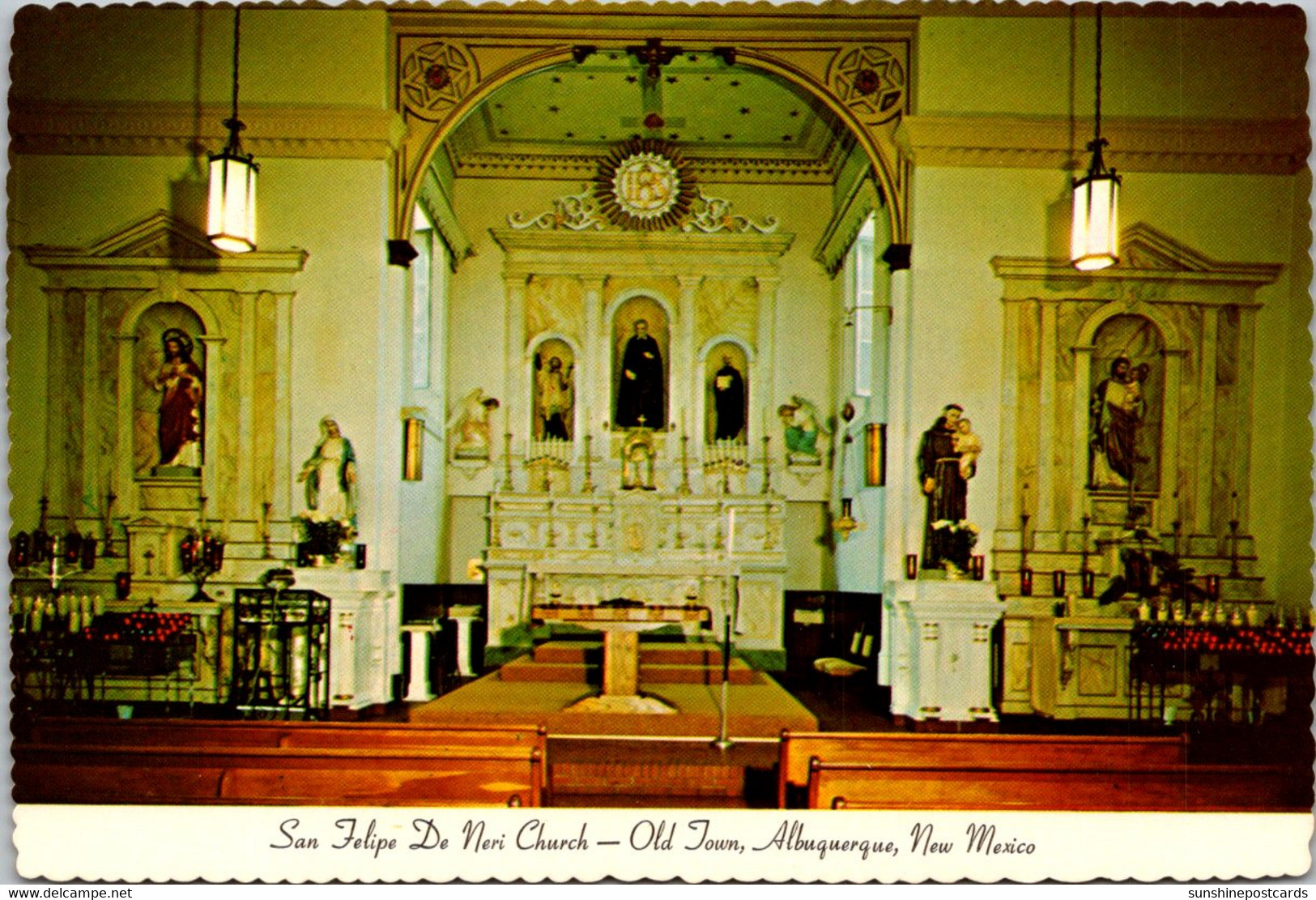 New Mexico Albuquerque Old Town San Felipe De Neri Church Altar - Albuquerque