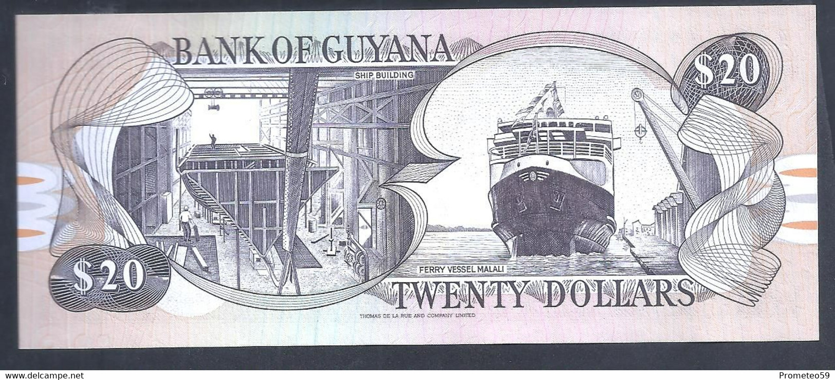 Guyana – Billete Banknote De Twenty Dollars – Año 1966/89 - Guyana