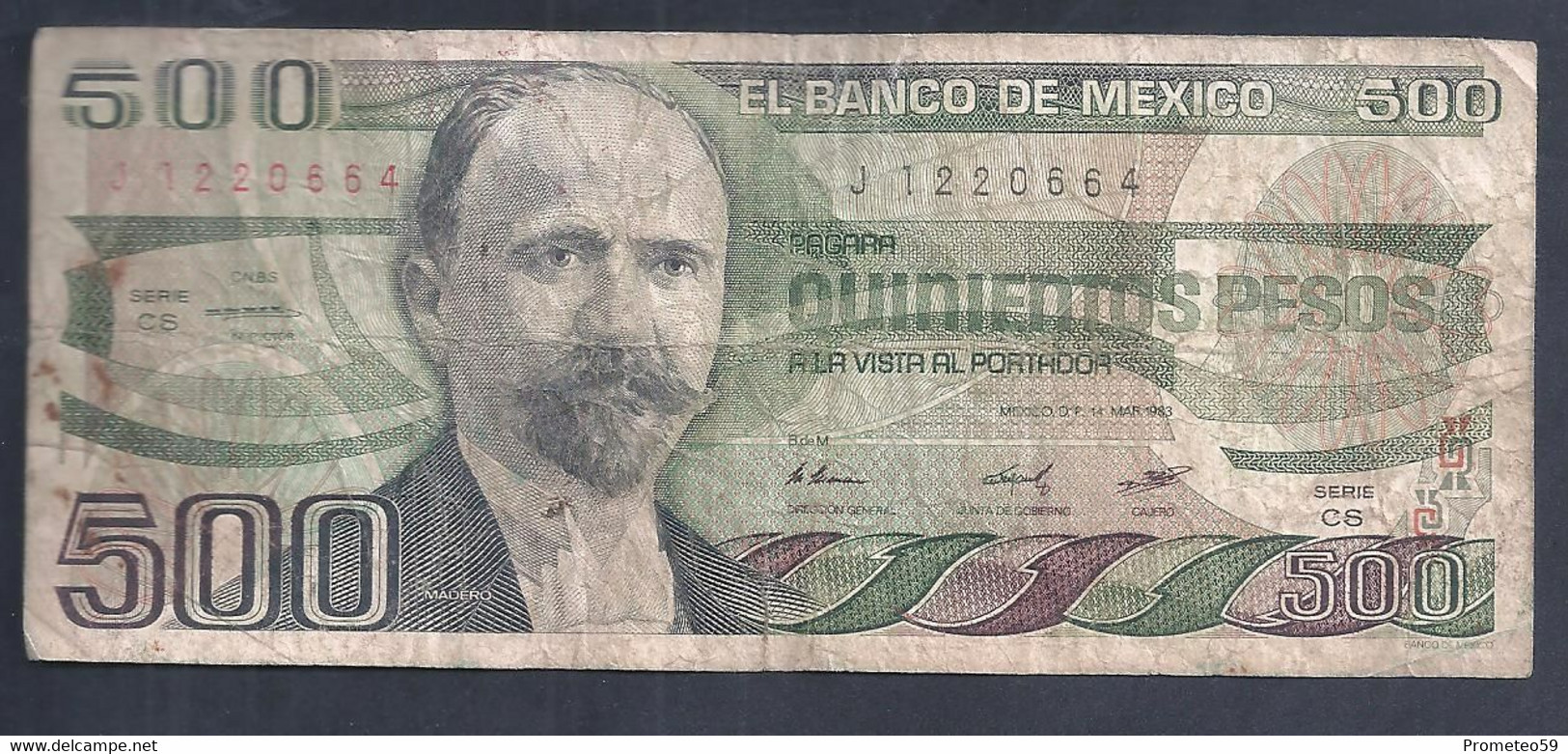 México – Billete Banknote De 500 Pesos – Año 1983 - Mexico