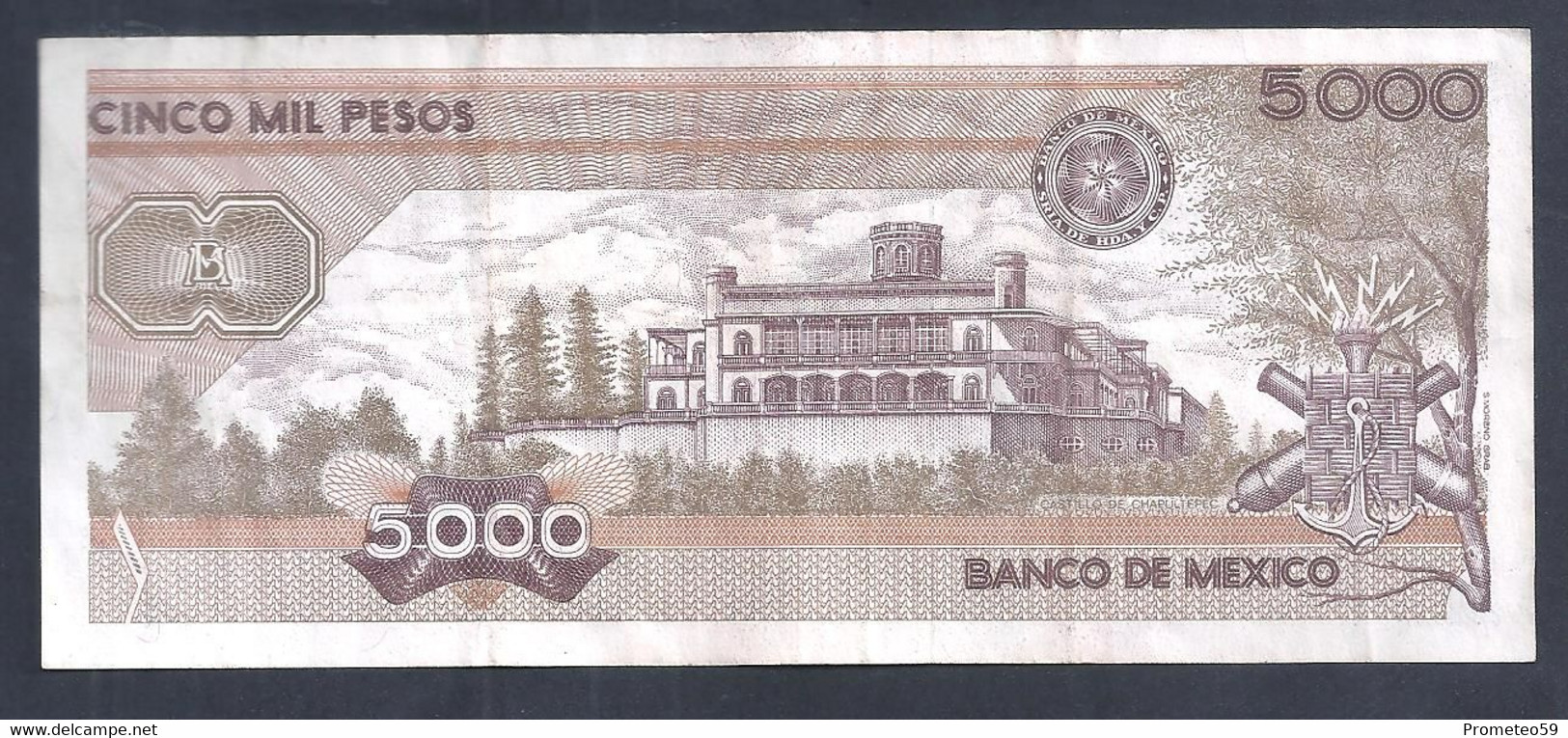 México – Billete Banknote De 5.000 Pesos – Año 1989 - Mexico
