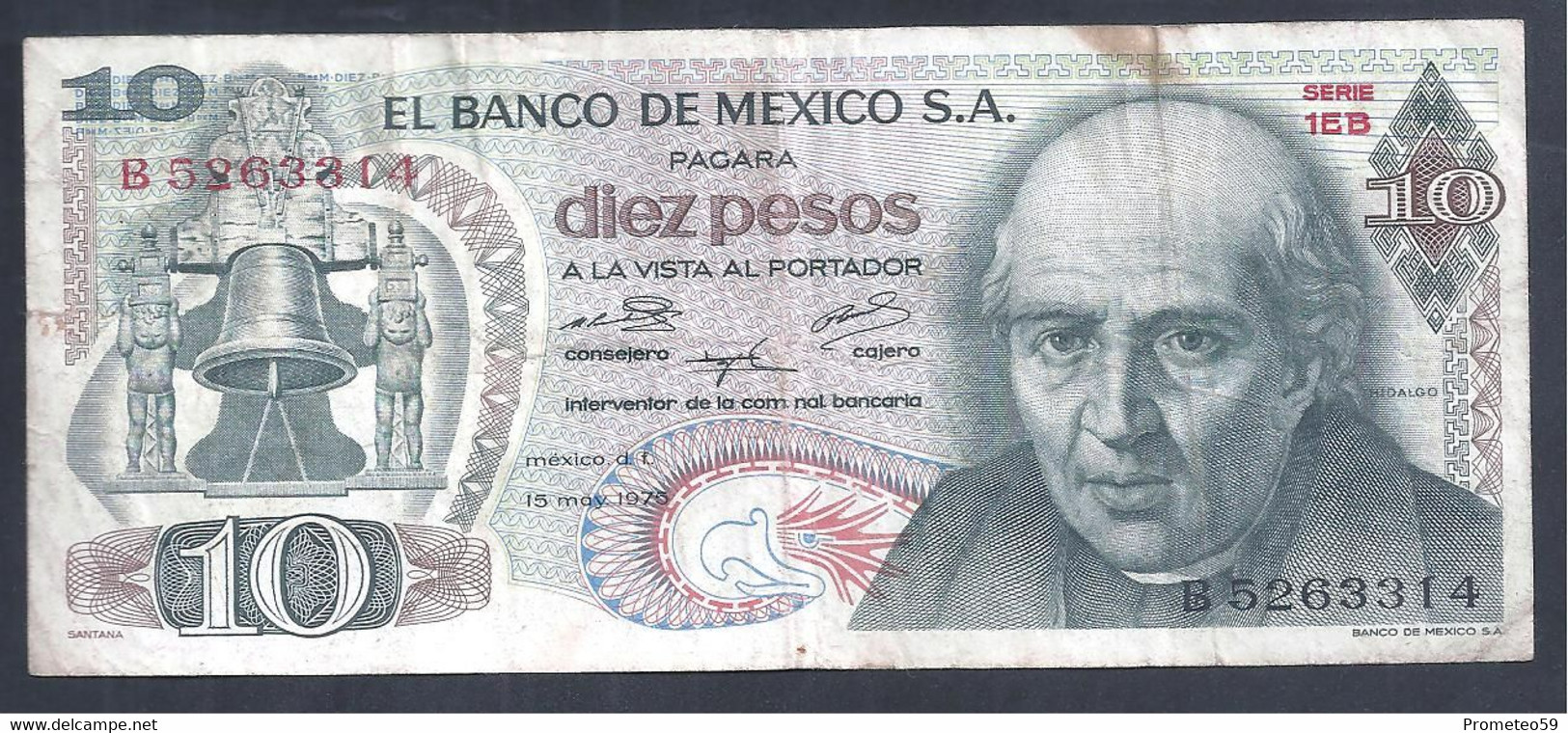 México – Billete Banknote De 10 Pesos – Año 1975 - Mexico