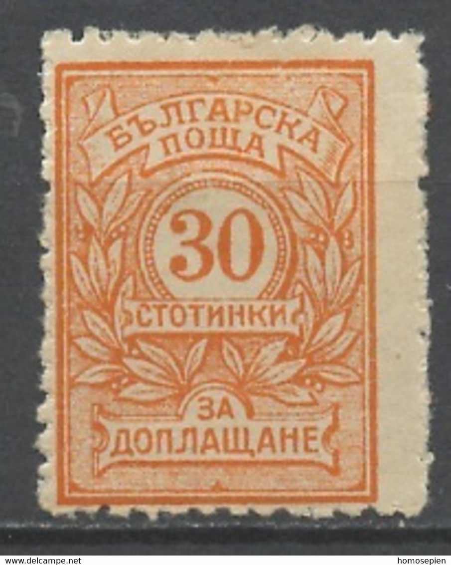 Bulgarie - Bulgarien - Bulgaria Taxe 1901-04 Y&T N°T19 - Michel N°P19 * - 30s Chiffre - Impuestos