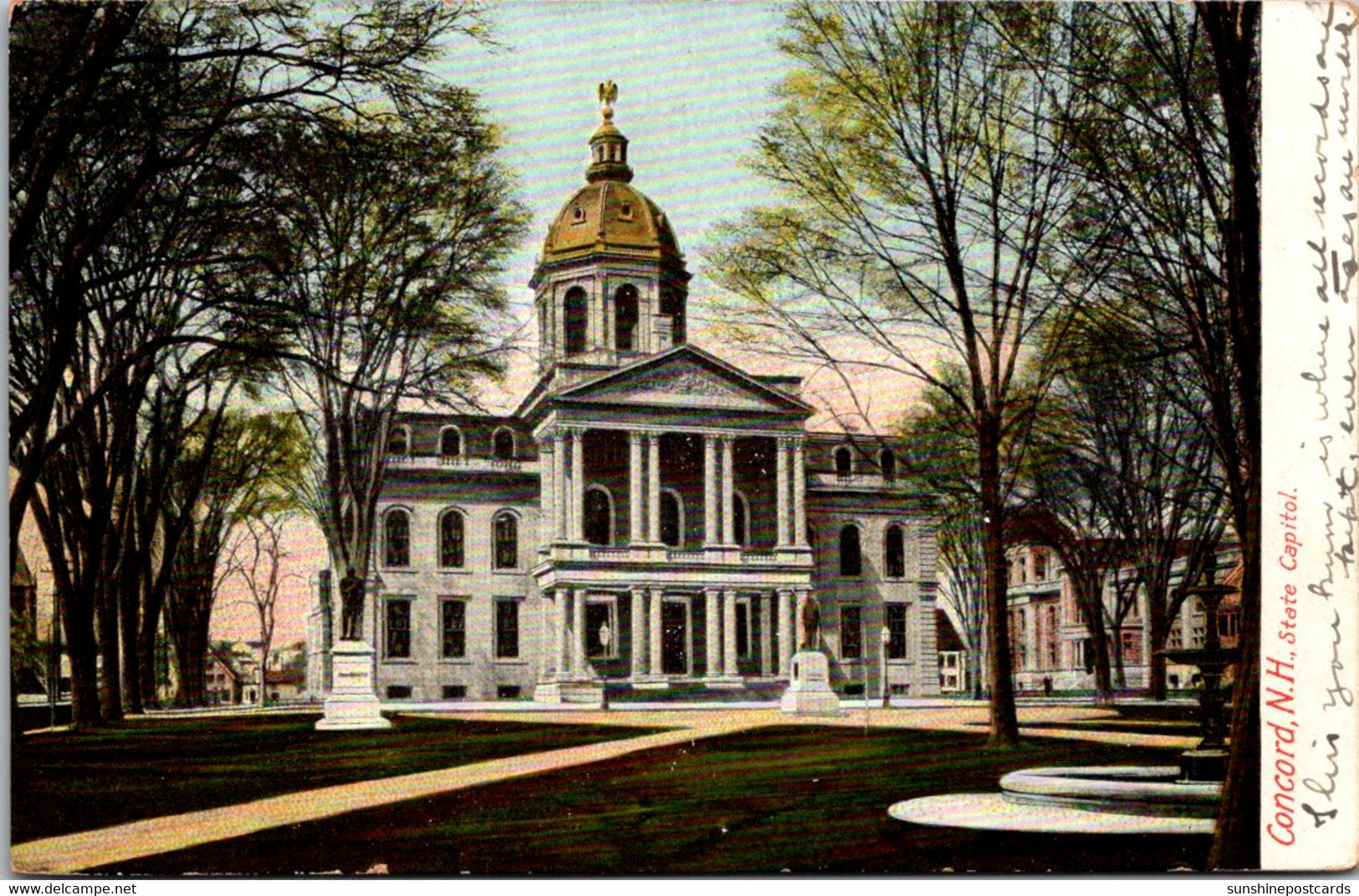 New Hampshire Concord State Capitol Building 1908 - Concord