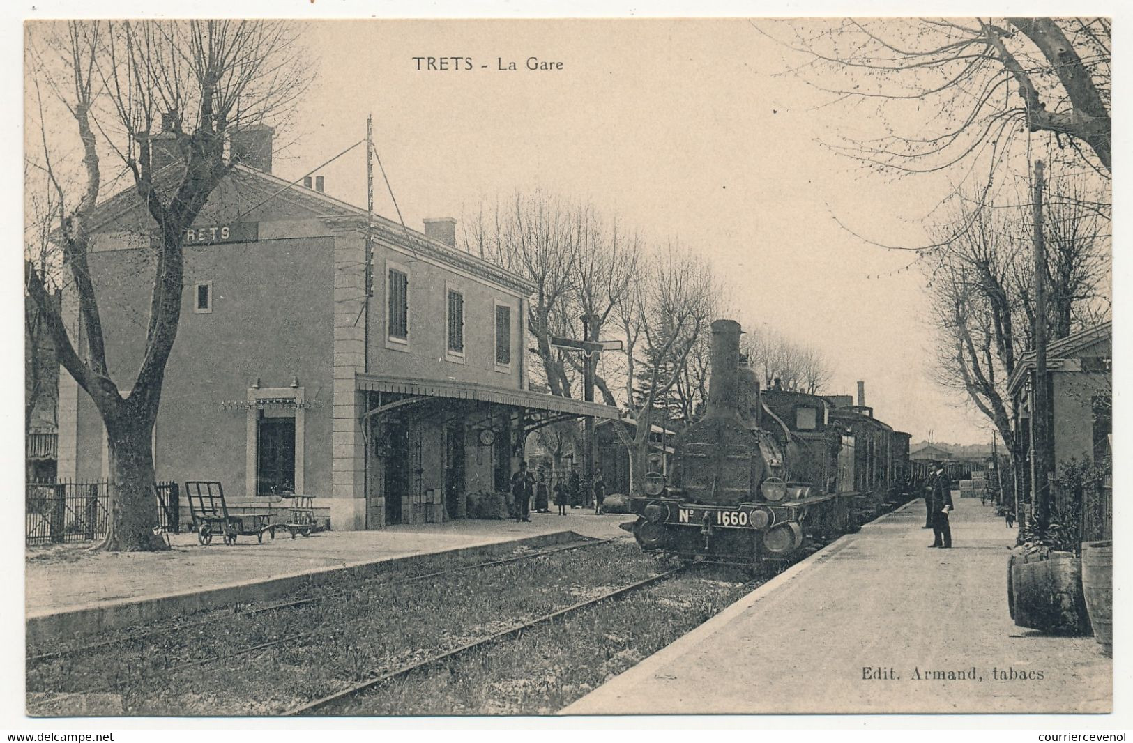 CPA - TRETS ( Bouches Du Rhône ) - La Gare - Trets