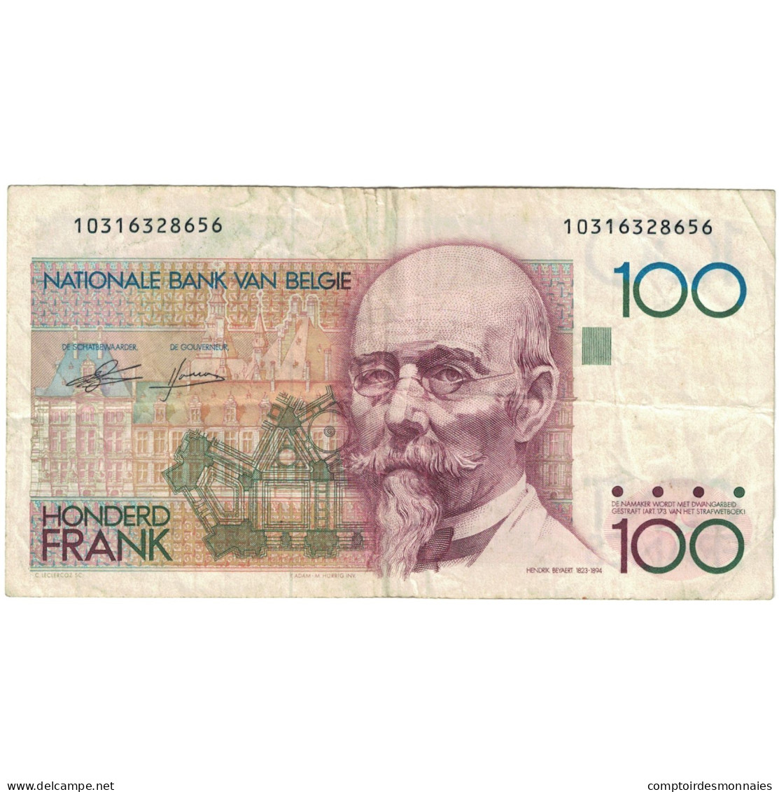 Billet, Belgique, 100 Francs, KM:142a, TB - 100 Francs