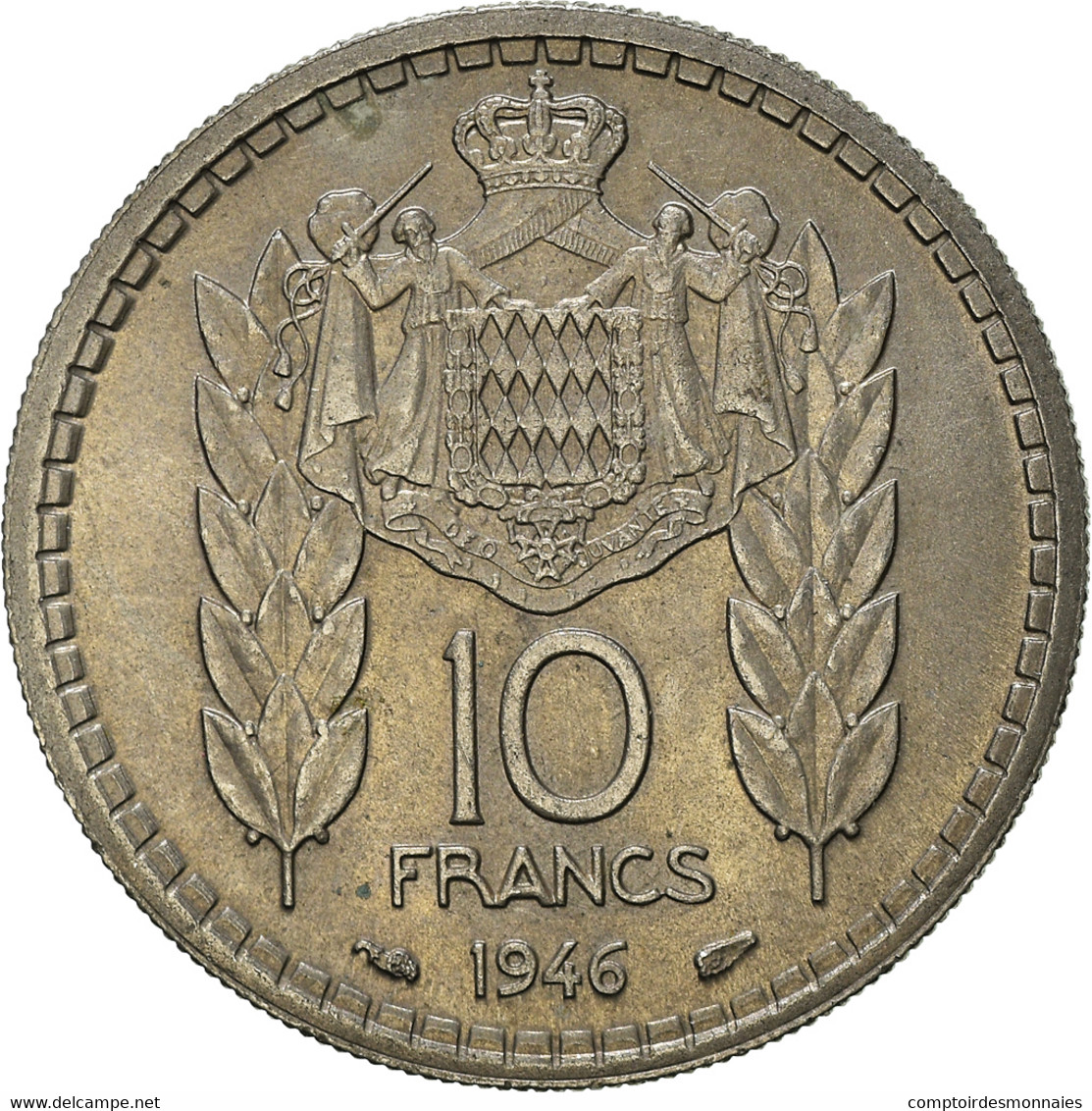 Monnaie, Monaco, 10 Francs - 1922-1949 Louis II.