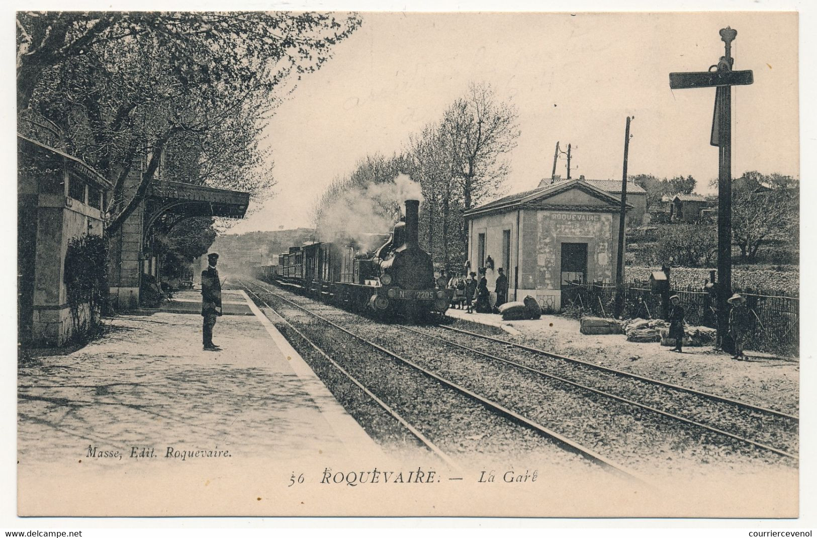 CPA - ROQUEVAIRE (Bouches Du Rhône) - La Gare - Roquevaire