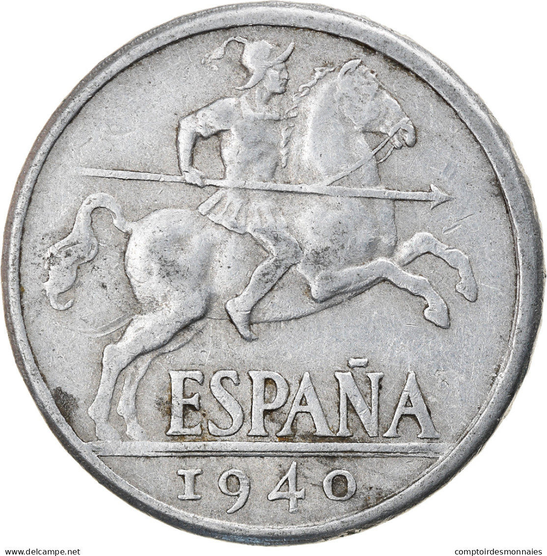 Monnaie, Espagne, 10 Centimos, 1940, TB+, Aluminium, KM:766 - 10 Centimos