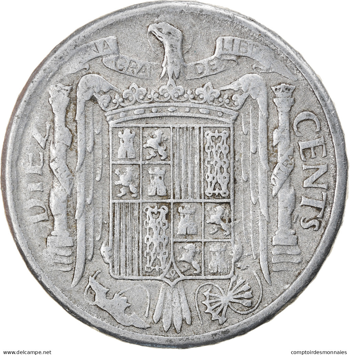 Monnaie, Espagne, 10 Centimos, 1940, TB+, Aluminium, KM:766 - 10 Centimos