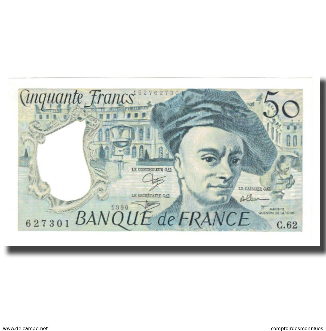 France, 50 Francs, Quentin De La Tour, 1991, D.Bruneel-B.Dentaud-A.Charriau - 50 F 1976-1992 ''Quentin De La Tour''