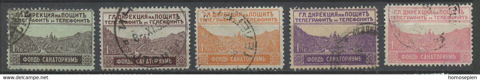 Bulgarie - Bulgarien - Bulgaria Exprès 1925-29 Y&T N°EXP1à 5 - Michel N°EM1 à 5 (o) - Cloitre Saint Constantin - Eilpost