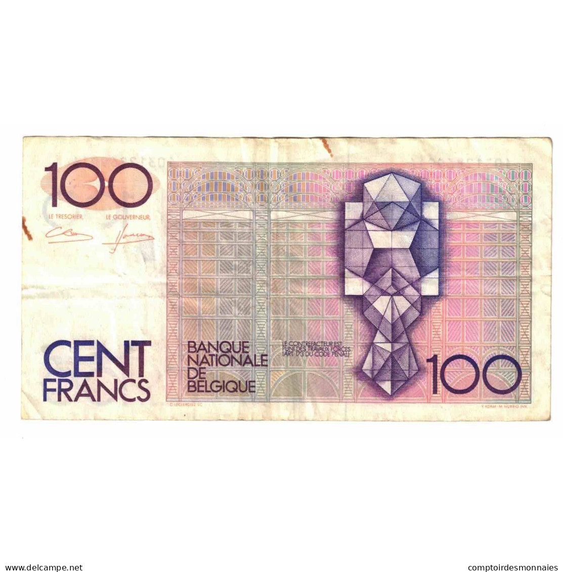 Billet, Belgique, 100 Francs, KM:142a, TB+ - 100 Frank