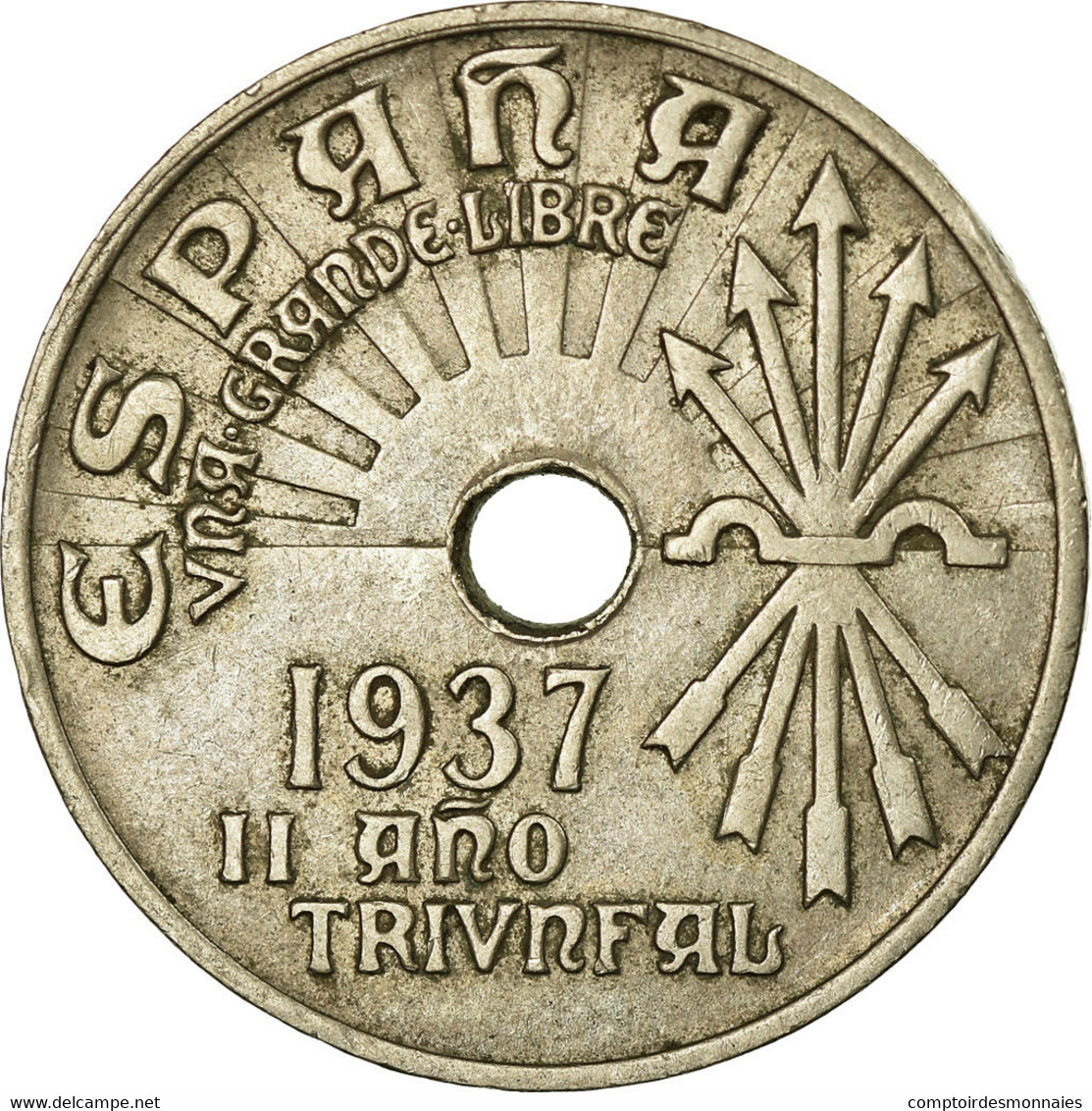 Monnaie, Espagne, 25 Centimos, 1937, Vienna, TTB, Copper-nickel, KM:753 - Republikanische Zone