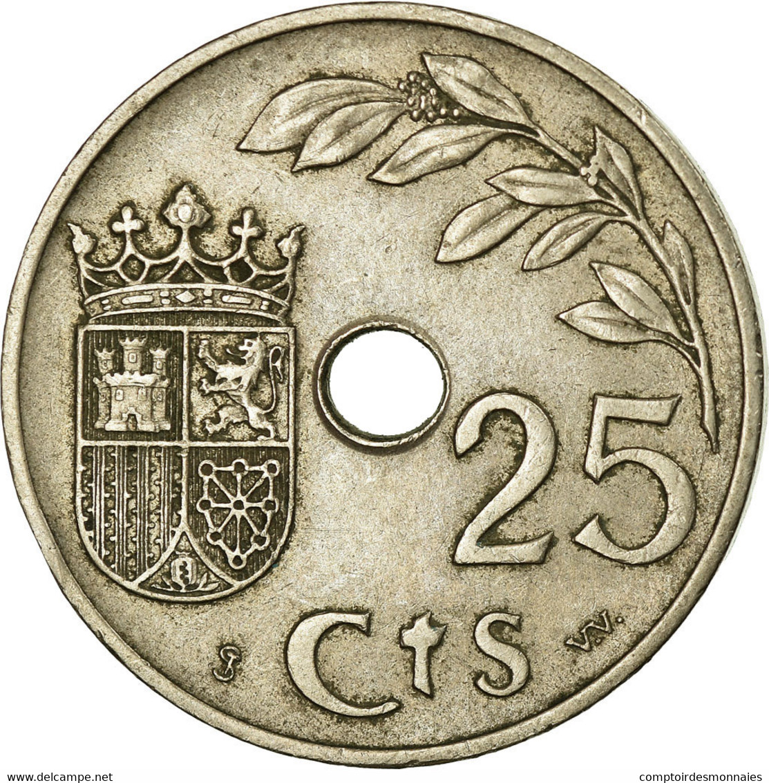 Monnaie, Espagne, 25 Centimos, 1937, Vienna, TTB, Copper-nickel, KM:753 - Republikanische Zone