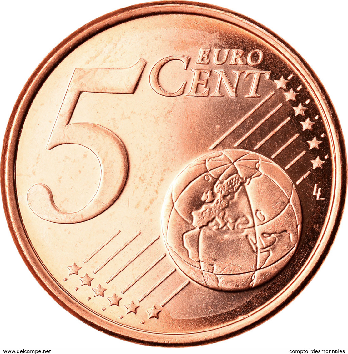 Chypre, 5 Euro Cent, 2008, SPL, Copper Plated Steel, KM:80 - Chypre