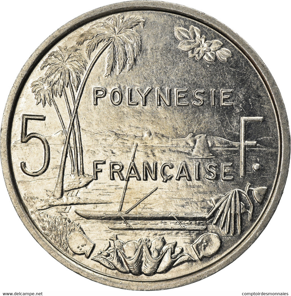 Monnaie, French Polynesia, 5 Francs, 1986, Paris, TTB+, Aluminium, KM:12 - Frans-Polynesië