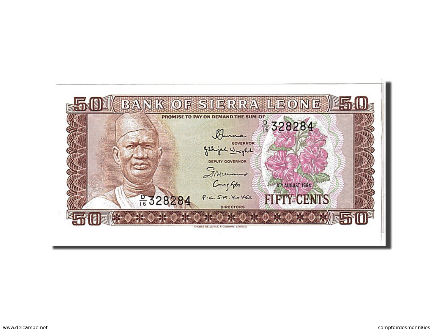 Billet, Sierra Leone, 50 Cents, 1984, NEUF - Sierra Leone