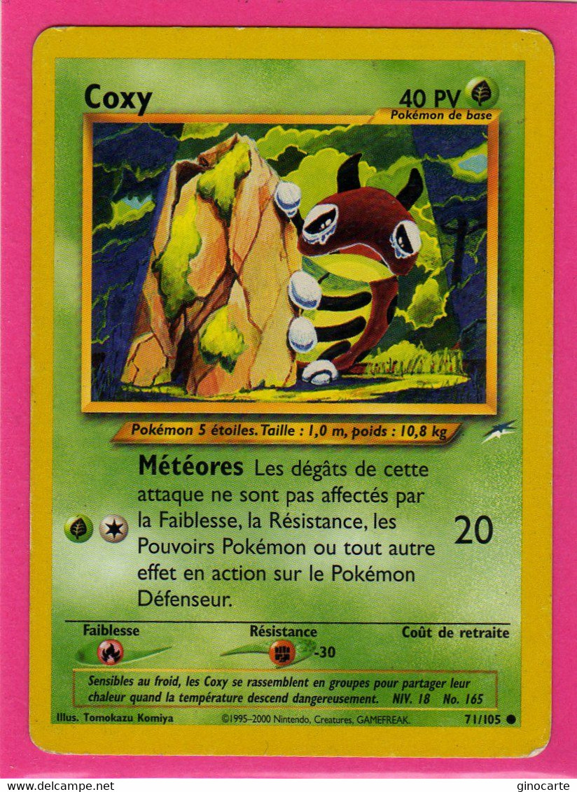 Carte Pokemon Francaise 1995 Wizards Neo Destiny 71/105 Coxy 40pv Bon Etat - Wizards