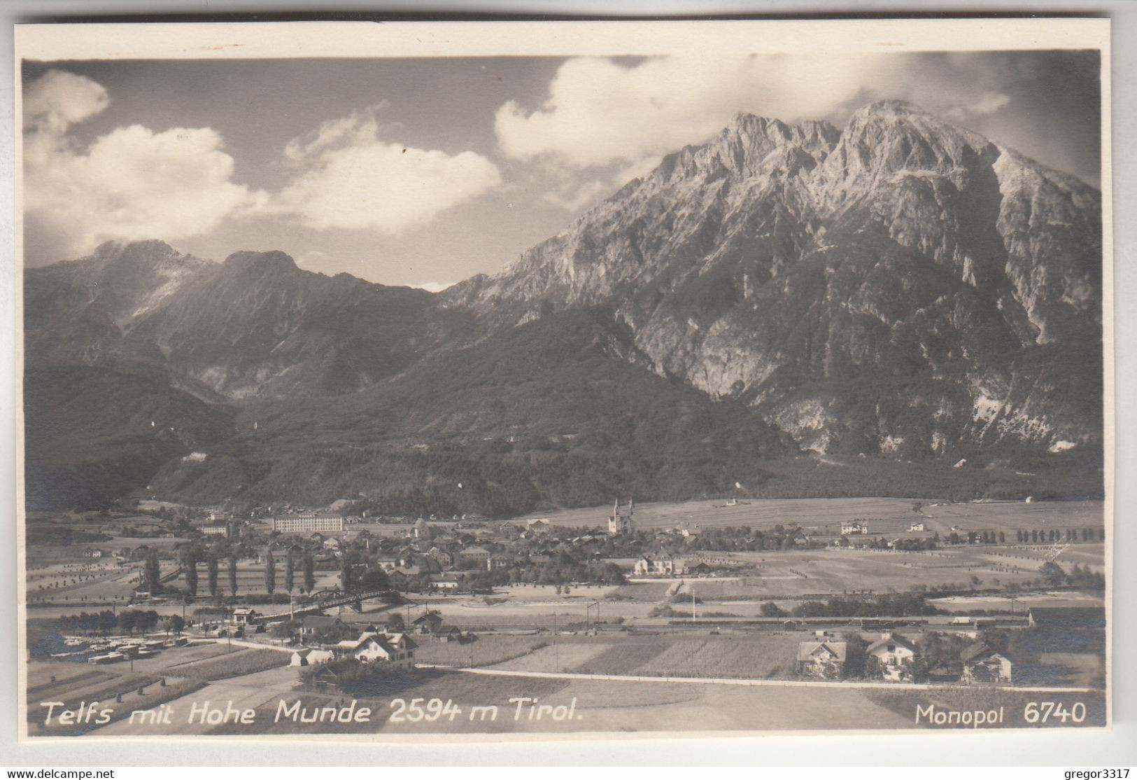 C4909) TELFS Mit Hohe Munde - Tirol - Einzelne Häuser ALT 1927 - Telfs