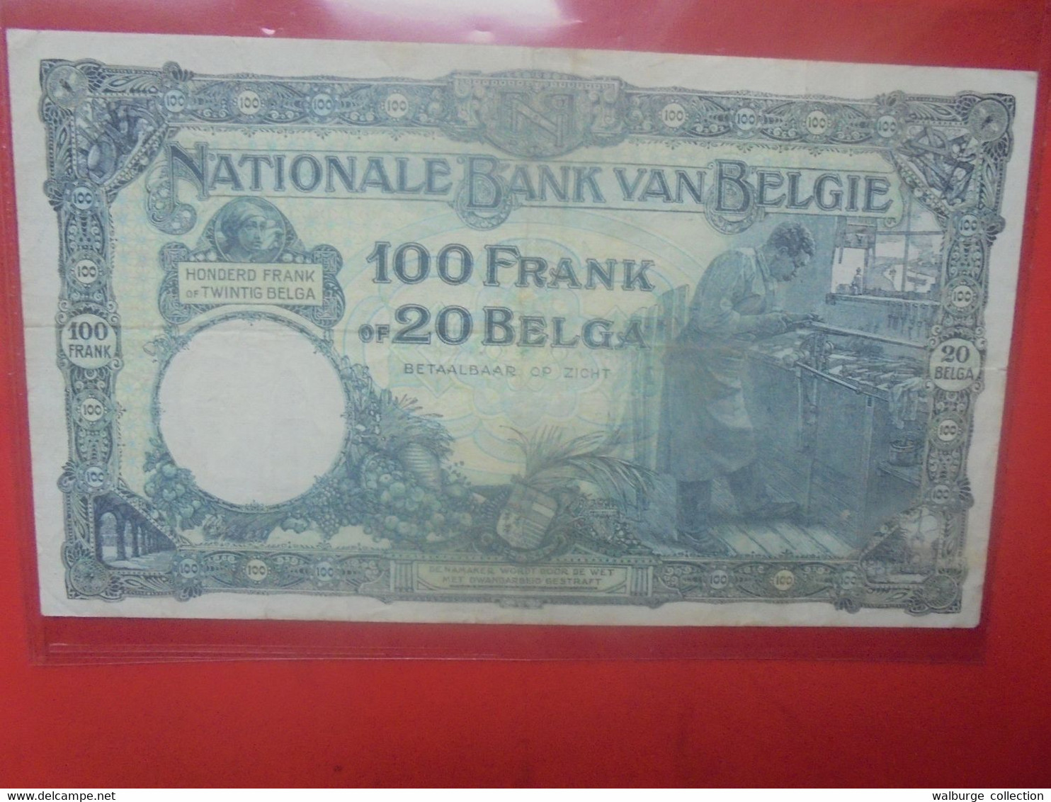 BELGIQUE 100 FRANCS 1930 Circuler(B.29) - 100 Frank & 100 Frank-20 Belgas